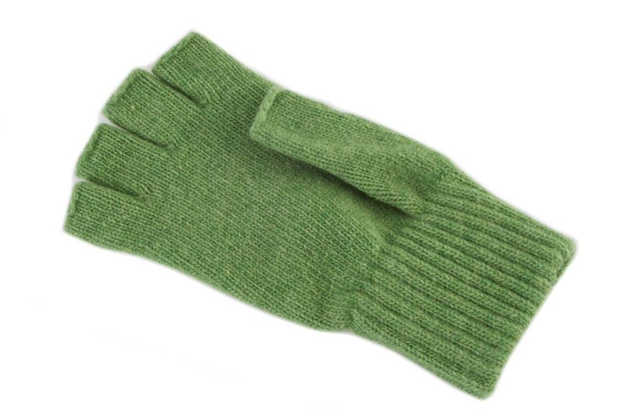 Grüne Handschuhe ohne Fingers